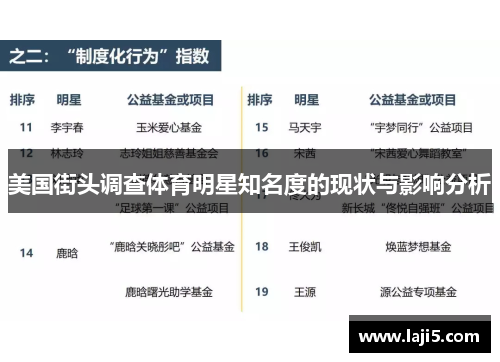 美国街头调查体育明星知名度的现状与影响分析